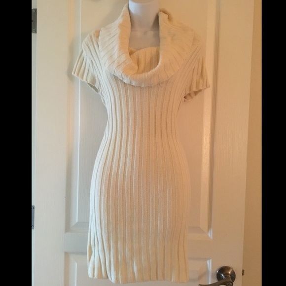 Express Dresses & Skirts - *SOLD* Express Cream Sweaterdress Medium